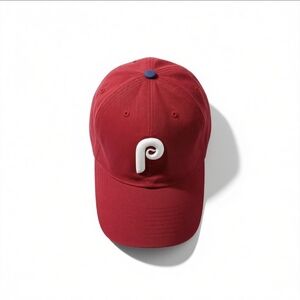 Vintage Philadelphia Phillies MLB Hat Red White Embroidered "P" Baseball Hat